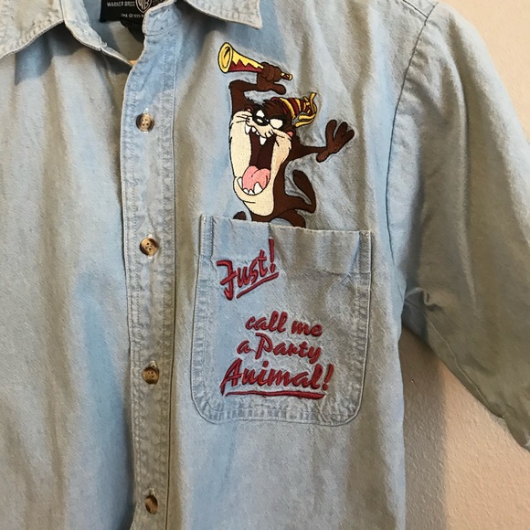 SOLD Vintage Denim Crop Top - Picture 2 of 4